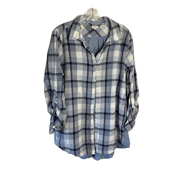 Kyla Seo Tops - Kyla Seo Handmade Plaid Embroidered Shirt Boho Embroidered J-Was Vibes Sz XL